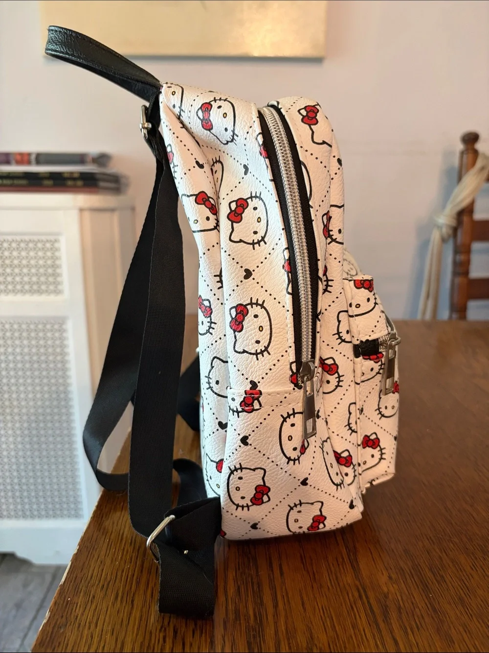 Hello Kitty White and Red Mini 10” Backpack
